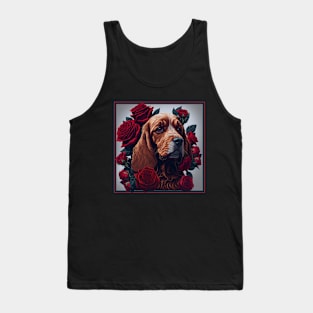 Cocker Spaniel red roses Tank Top